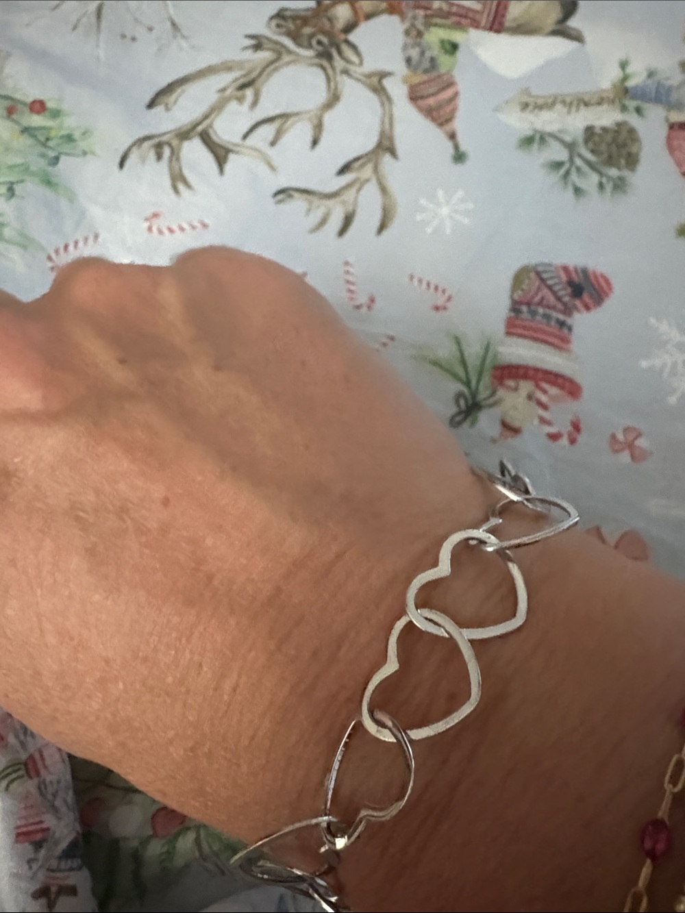 Elle Heart Link Silver Bracelet - Women Jewelry